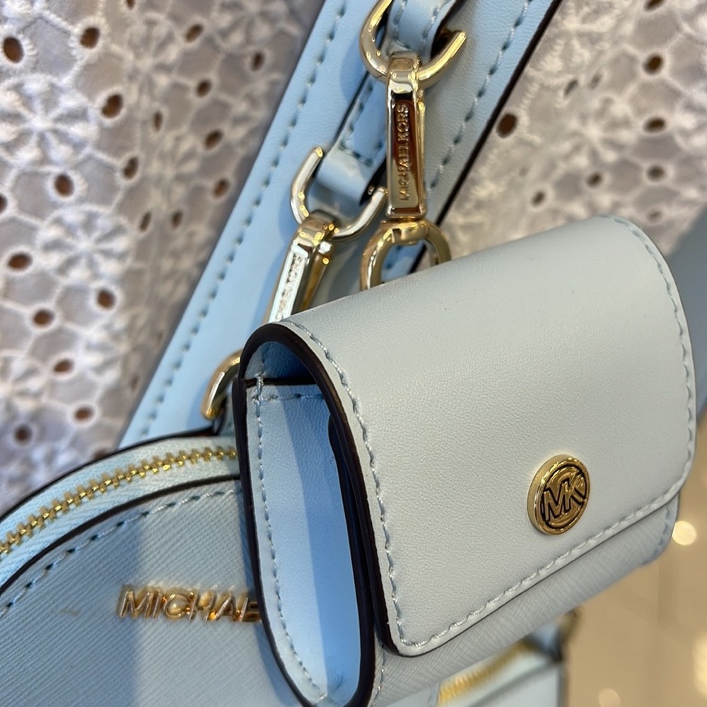 MICHAEL KORS JET SET TRAVEL SMALL SHOULDER CROSSBODY BAG WITH TECH ATTCH AIRPOD - Picture 8 of 16